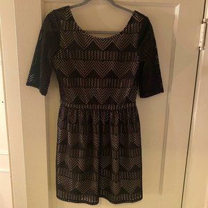 Women's Black Mini Dress (quarter sleeves) Size M